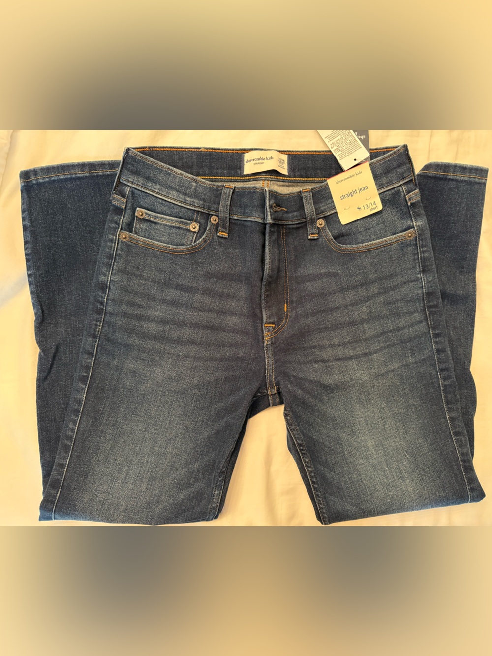 abercrombie kids Straight Fit Dark Blue Jeans